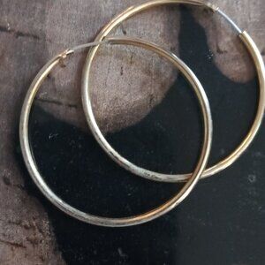 Gold Tone Hoop Earrings